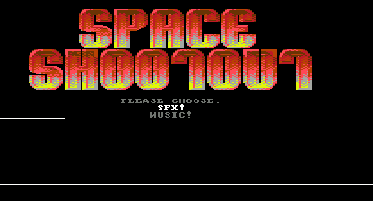 Space Shootout Title Screen